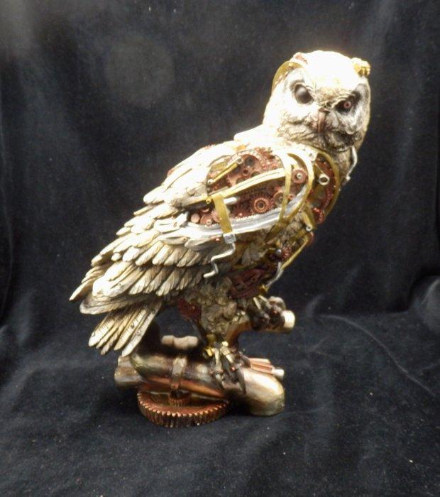 Groot Beeldje Steampunk Uil (XL) - Beeldje, Uil Steampunk -, Antiek en Kunst, Kunst | Designobjecten