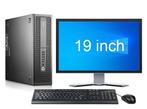 HP EliteDesk 800 G2 SFF i5 6e Gen + 19” Monitor + 2 jaar, Computers en Software, Desktop Pc's, Ophalen of Verzenden, Nieuw, In_stock
