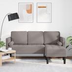vidaXL 3-Zits L-vormige Zetel in Taupe - 160 cm Stof, Huis en Inrichting, Verzenden, Nieuw