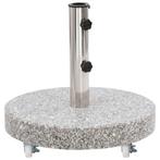 vidaXL Socle de parasol Granite 30 kg Rond Gris, Tuin en Terras, Parasols, Verzenden