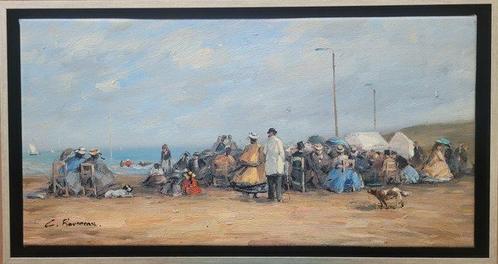 Camille Rousseau (1949) - Dimanche en Normandie ~ Marée, Antiek en Kunst, Kunst | Schilderijen | Klassiek