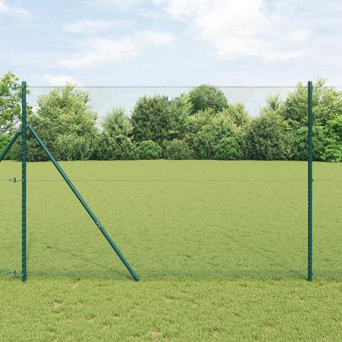 vidaXL Hexagon Fencing Groen 1.6x10 m Staal, Tuin en Terras, Tuinhekken en Hekwerk, Nieuw, Verzenden