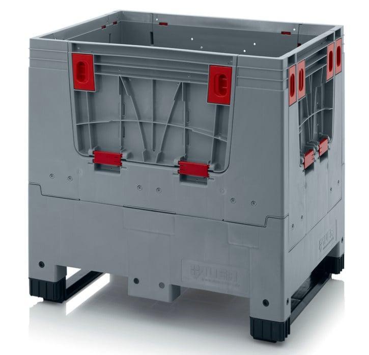 Opvouwbare palletbox 800x600x730mm met 4 inwerpluiken, Bricolage & Construction, Casiers & Boîtes, Enlèvement ou Envoi