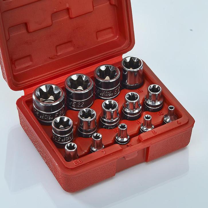 Smoos Uitwendige Torx doppenset 14-delig, extra compact -, Doe-het-zelf en Bouw, Gereedschap | Handgereedschap, Ophalen of Verzenden