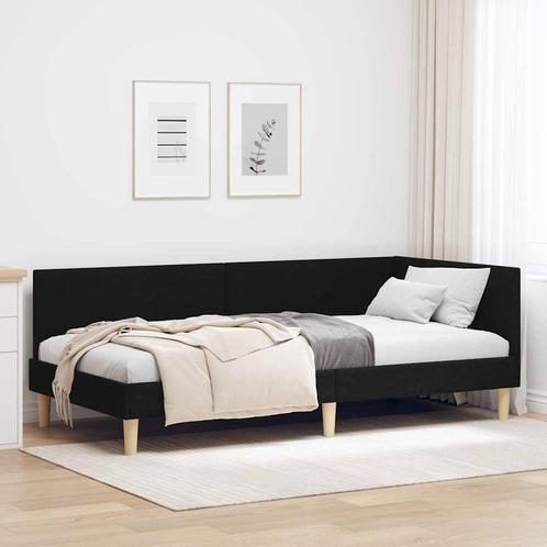 vidaXL Anders met hoofdeinde Zwart 90 x 190 cm Stof en, Huis en Inrichting, Slaapkamer | Bedden, Nieuw, Verzenden