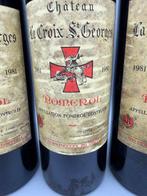 1981 Chateau La Croix Saint-Georges - Pomerol - 3 Flessen, Verzamelen, Wijnen, Nieuw