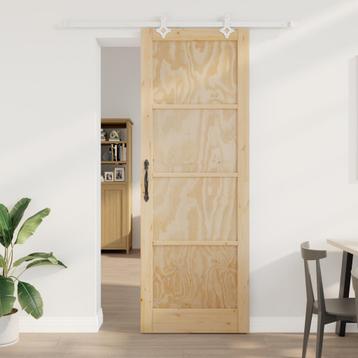 vidaXL Glijdende Deur met Hardware Set 83x232 cm Massief, Verzenden