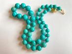18 Carats (750) Or - Turquoises - Collier, Antiek en Kunst