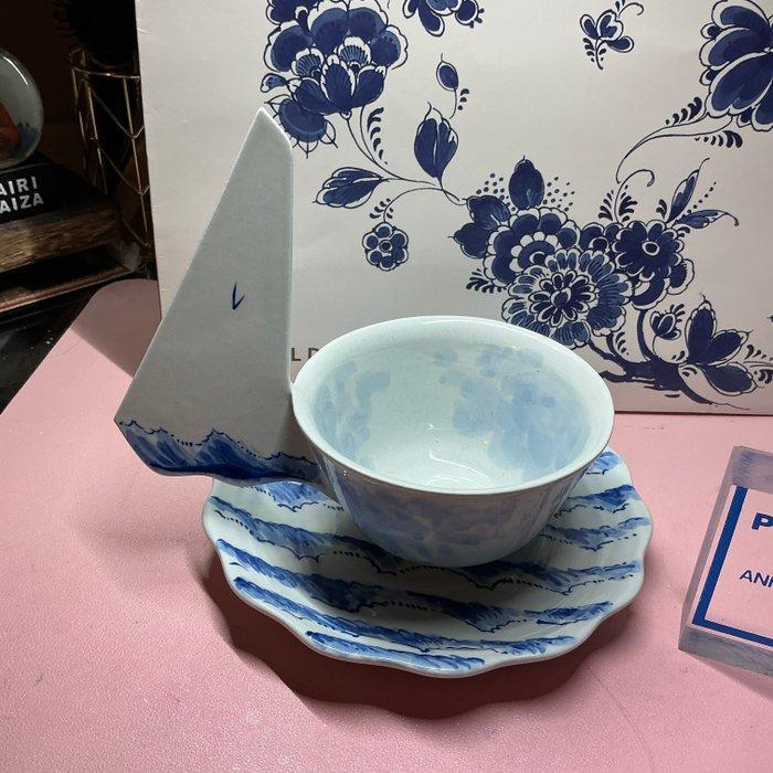 De Porceleyne Fles, Delft - Kop en schotel (2) - Delfts, Antiek en Kunst, Antiek | Glaswerk en Kristal
