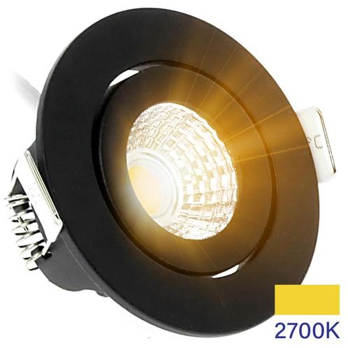 EcoDim IP54 LED Inbouwspot 2700K Zwart kantelbaar dimbaar, Huis en Inrichting, Lampen | Plafondlampen, Nieuw, Metaal, Verzenden