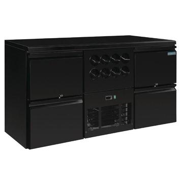 Polar U-serie werkbank koeling 4 laden plus flessennest (8 f, Verzenden