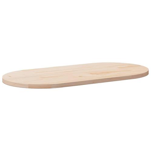 vidaXL Tafelblad ovaal 100x50x2,5 cm massief grenenhout, Huis en Inrichting, Tafelonderdelen, Nieuw, Verzenden