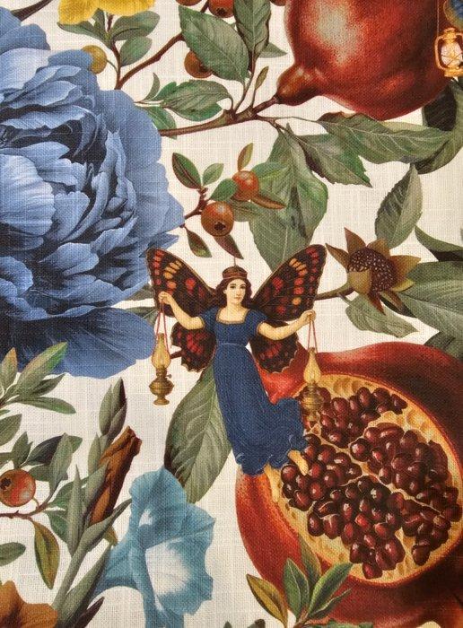 Tessuto Limited edition Donna Farfalla Art Nouveau -, Antiek en Kunst, Antiek | Tapijten, Tafelkleden en Textiel