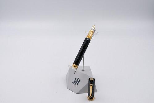 Montegrappa - Micra Diamond - 18K Gold Nib - Noir Éclat - Or, Verzamelen, Pennenverzamelingen