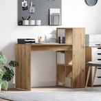 vidaXL Bureau met plank Artisan Eiken 108 x 55 x 103.5 cm, Verzenden
