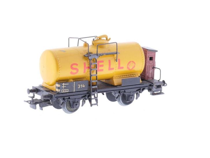 Schaal H0 Märklin 314 2-as ketelwagen Shellmet remhuis..., Hobby en Vrije tijd, Modeltreinen | H0, Gelijkstroom, Analoog, Gebruikt