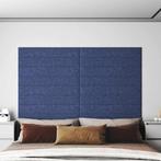 vidaXL Wandpanelen 12 st 1,62 m² 90x15 cm stof blauw, Doe-het-zelf en Bouw, Platen en Panelen, Verzenden, Nieuw