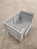 Kunststof palletbox 1200x800x760mm met 1 luik grijs, Ophalen of Verzenden