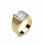 Ring - 14 karaat Geel goud - 2.90ct. tw. Diamant (Lab-grown), Nieuw