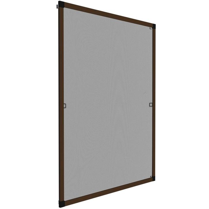 tectake Vliegenhor voor raamkozijnen - 100 x 120 cm, bruin, Doe-het-zelf en Bouw, Deuren en Vliegenramen, Verzenden