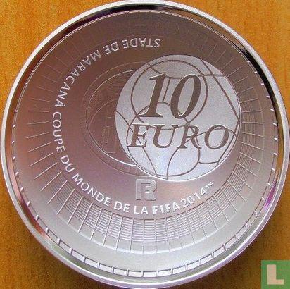 Frankrijk 10 euro 2014 (PROOF) Football World Cup in Bra..., Postzegels en Munten, Munten | Europa | Euromunten, Losse munt, 10 euro