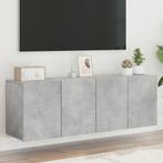 vidaXL Tv-meubels 2 st wandgemonteerd 60x30x41 cm betongrijs, Huis en Inrichting, Kasten |Televisiemeubels, Verzenden, Nieuw