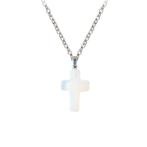 Fako Bijoux® - Ketting - Kruisje Mini - Bergkristal -, Handtassen en Accessoires, Kettingen, Verzenden, Nieuw