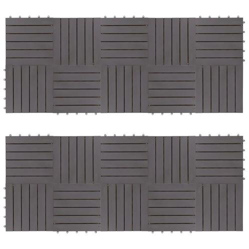 vidaXL Terrastegels 20 st 30x30 cm massief acaciahout, Doe-het-zelf en Bouw, Vloerdelen en Plavuizen, Nieuw, Verzenden