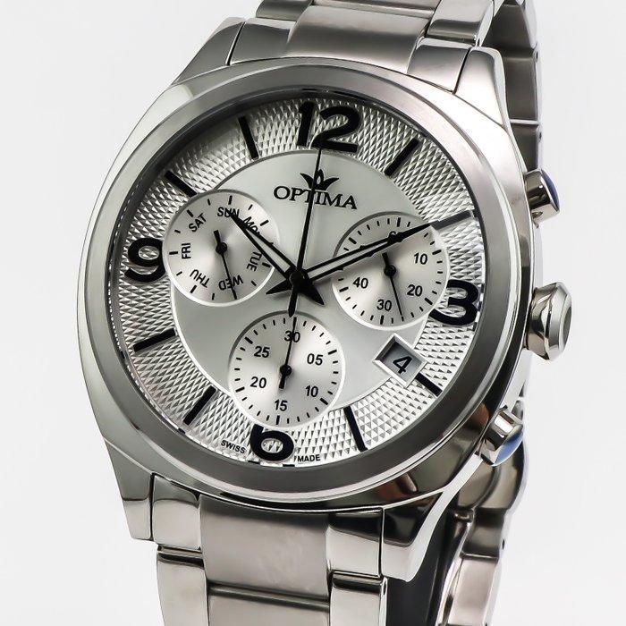 Optima - Swiss Chronograph - OSC449-SS-1 - Zonder, Handtassen en Accessoires, Horloges | Heren