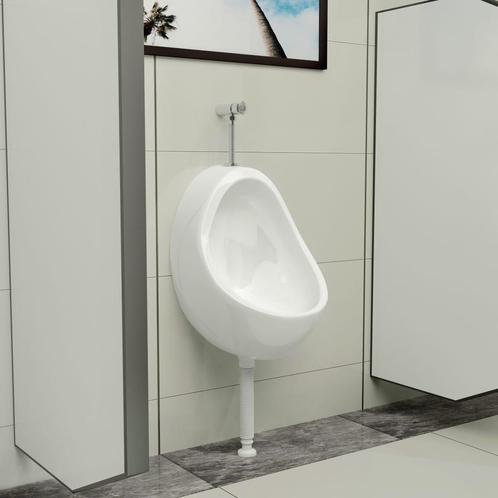 vidaXL Wandurinoir met spoelklep keramiek wit, Doe-het-zelf en Bouw, Sanitair, Nieuw, Verzenden