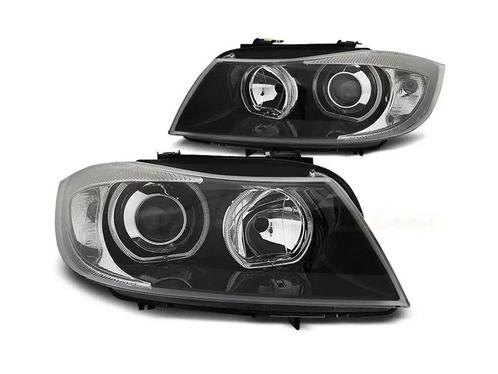 Angel Eyes LED koplampen Black geschikt voor BMW E90 E91, Autos : Pièces & Accessoires, Éclairage, Envoi