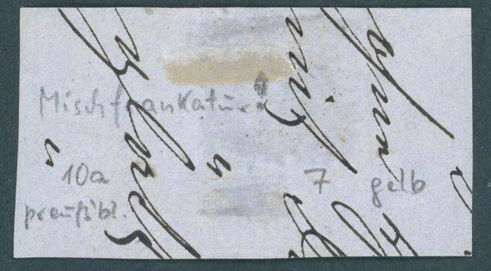 Baden 1853/1860 - Briefstuk met zeldzame gemengde frankering, Timbres & Monnaies, Timbres | Europe | Allemagne