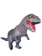 KIMU® Opblaasbaar T-Rex Kinder Kostuum Grijs Opblaaspak Kind, Kinderen en Baby's, Carnavalskleding en Verkleedspullen, Nieuw, Ophalen of Verzenden