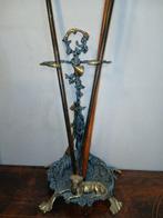 Paraplustandaard/rek - jagers - massief brons, Gepatineerd