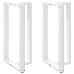 vidaXL Bartafelpoten 2 st T-vormig 60x35x(100-101) cm staal, Huis en Inrichting, Tafelonderdelen, Verzenden, Nieuw