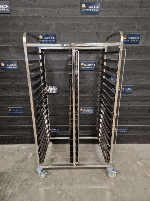 Regaalwagen | dubbel | 32 niveaus | bakkersnorm | 60 x 40 cm, Zakelijke goederen, Horeca | Meubilair en Inrichting, Nieuw in verpakking