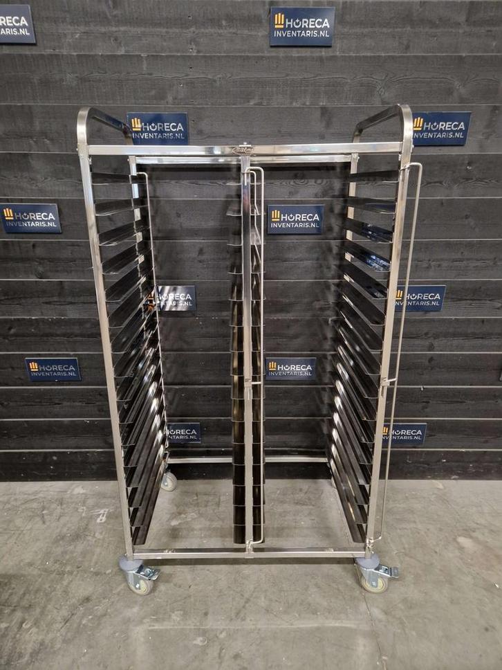 Regaalwagen | dubbel | 32 niveaus | bakkersnorm | 60 x 40 cm, Zakelijke goederen, Horeca | Meubilair en Inrichting, Nieuw in verpakking