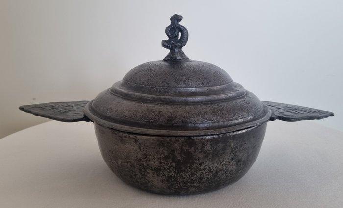 Kom - Papkom - Tin, Antiek en Kunst, Antiek | Overige Antiek