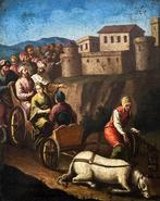 Scuola Veneta (XVIII) - Scena con carrozza e cavallo