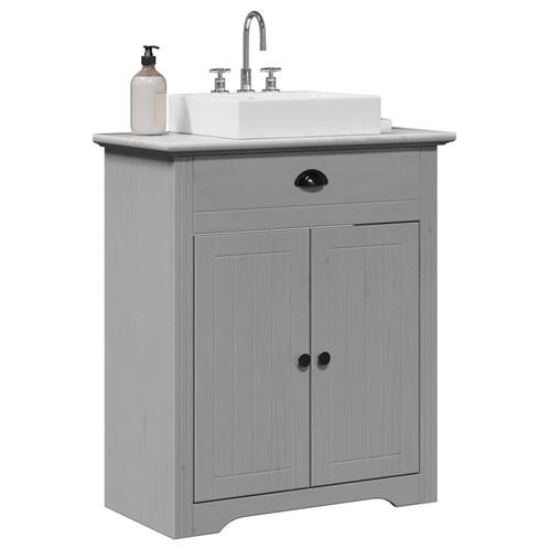 vidaXL Wastafelkast BODO 70x35x80 cm grijs, Huis en Inrichting, Badkamer | Badkamermeubels, Nieuw, Verzenden