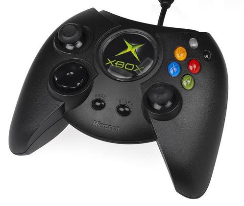 Microsoft Xbox Classic Duke Controller Zwart + Breakaway..., Games en Spelcomputers, Spelcomputers | Xbox Original, Zo goed als nieuw