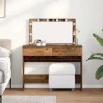 vidaXL Kaptafel met lade Oud Hout 100 x 40 x 120 cm Bewerkt, Verzenden, Nieuw