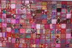 Tapijt muurhangend tafelkleed patchwork handgemaakt rood, Antiek en Kunst