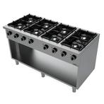 Gasfornuis | 8 Branders (8x 6.5kW) | Open Onderkast |, Zakelijke goederen, Horeca | Keukenapparatuur, Verzenden, Nieuw in verpakking