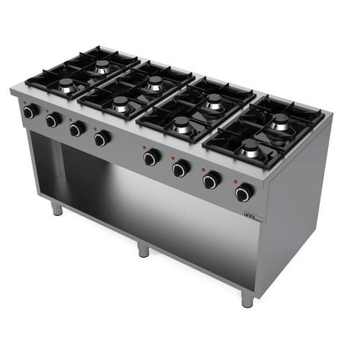 Gasfornuis | 8 Branders (8x 6.5kW) | Open Onderkast |, Zakelijke goederen, Horeca | Keukenapparatuur, Nieuw in verpakking, Verzenden