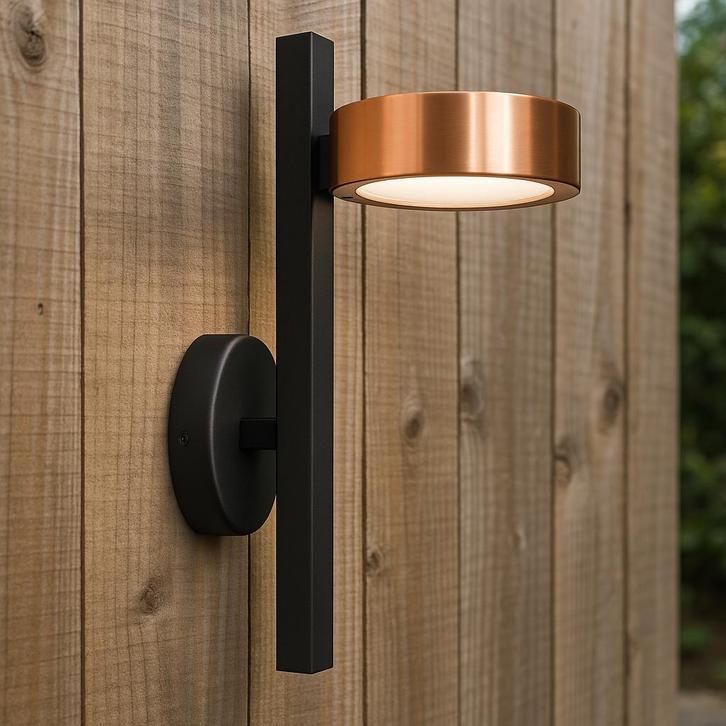 Wandverlichting modern Wandlamp LED Orion koper 3 stuks, Tuin en Terras, Buitenverlichting, Led, Minder dan 50 watt, Nieuw, Aluminium