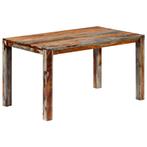 vidaXL Table de salle à manger Gris 140x70x76 cm Bois