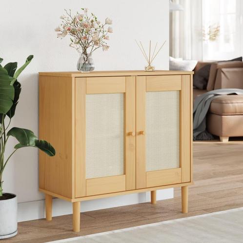 vidaXL Dressoir SENJA 80x35x80 cm rattan look massief, Huis en Inrichting, Kasten | Dressoirs, Nieuw, Verzenden