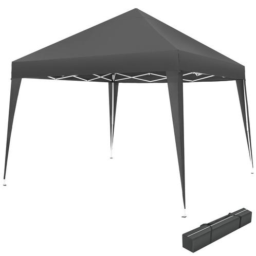 tectake Tuinpaviljoen Linosa opvouwbaar 3x3m - grijs, Tuin en Terras, Partytenten, Verzenden