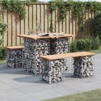 vidaXL Tuinbank schanskorfontwerp 100x70x72 cm massief, Verzenden, Nieuw